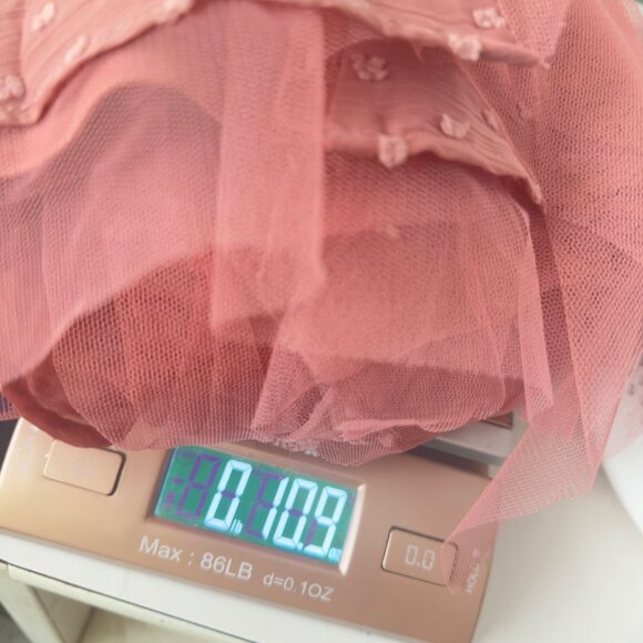 Joyfolie Oliviah Ashe Rose Dress W/ Lace & Polka Dots Handkerchief Hem Sz 7 - Picture 5 of 16